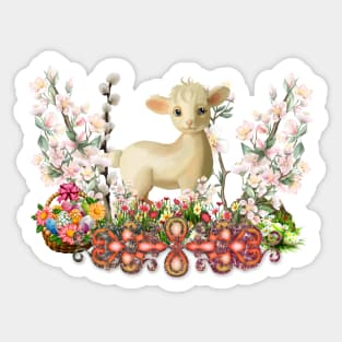 Wonderful easter design with easter eggs Sticker